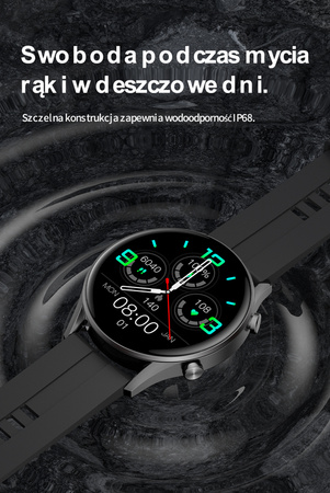 SMARTWATCH MĘSKI G. Rossi SW019-3 black/red (sg014c) PROWADZENIE ROZMÓW