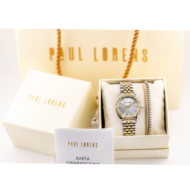 PAUL LORENS WOMEN'S PRESENT SET - Watch + bracelet (zg543e) 