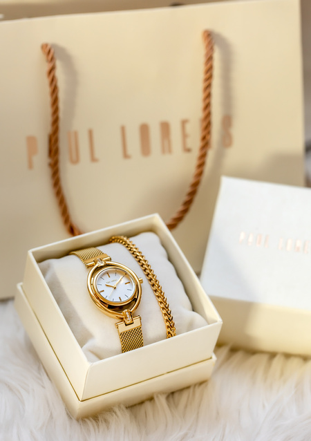 PAUL LORENS WOMEN'S PRESENT SET - Watch + bracelet - (zg555f)