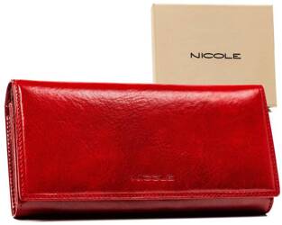 Duży, pojemny portfel damski ze skóry naturalnej - Nicole