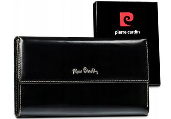 Elegancki portfel damski ze skóry naturalnej - Pierre Cardin