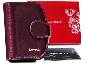 Mały, skórzany portfel damski na zatrzask - Lorenti