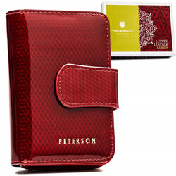 Skórzany portfel damski w orientacji pionowej - Peterson