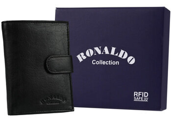 Skórzany portfel męski ze schowkiem na suwak - Ronaldo