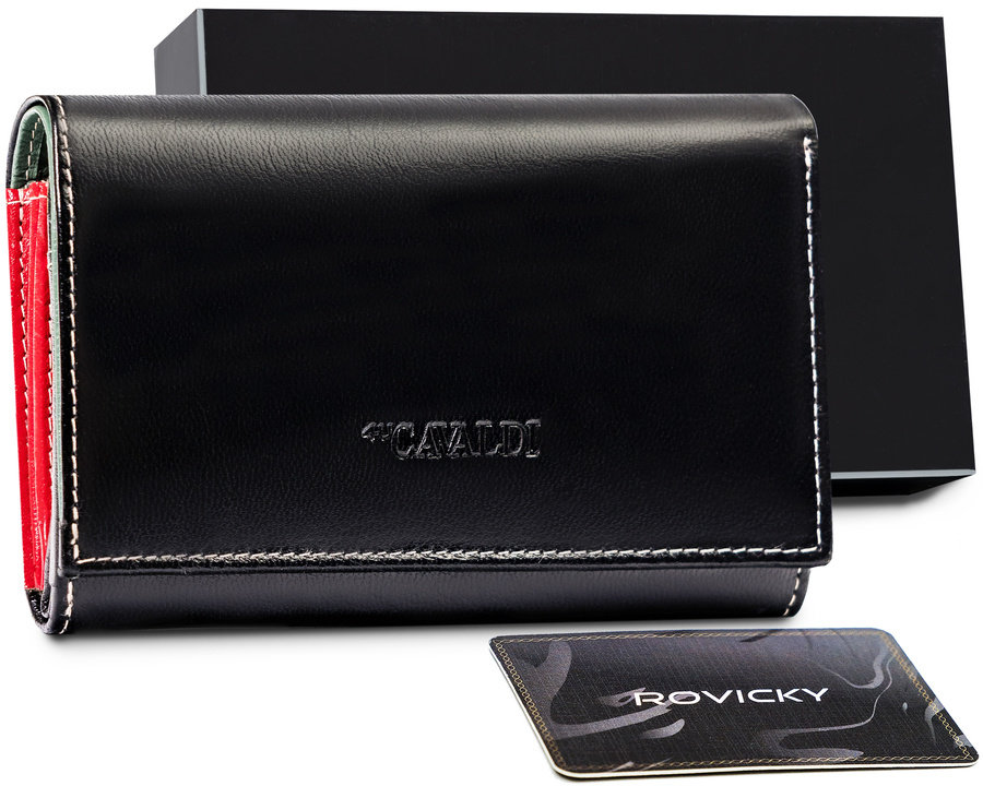 Duży portfel damski ze skóry naturalnej — 4U Cavaldi