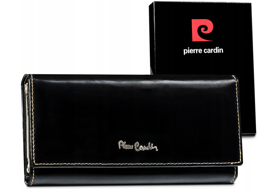 Elegancki, klasyczny portfel damski ze skóry naturalnej - Pierre Cardin