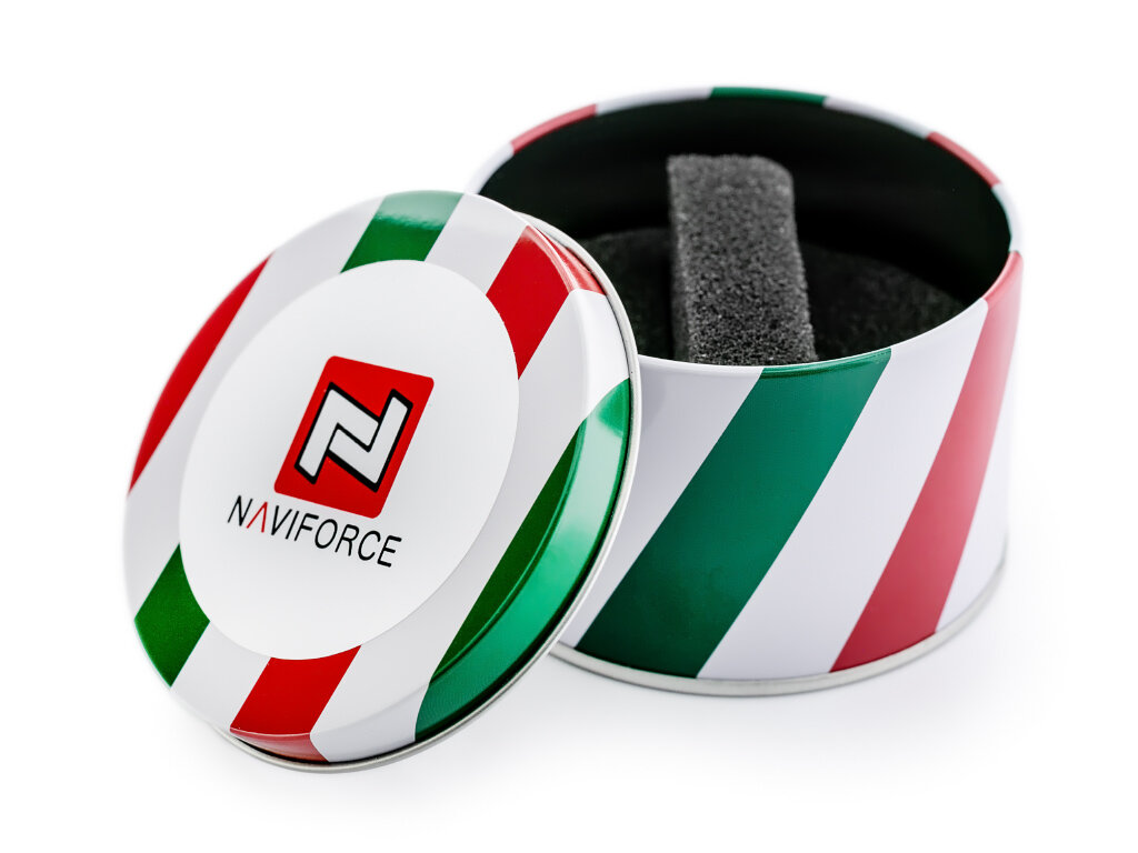 Prezentowe pudełko na zegarek - PUSZKA NAVIFORCE - tricolor