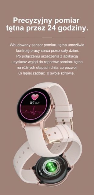 SMARTWATCH DAMSKI G. Rossi SW020-4 - CIŚNIENIOMIERZ, PULSOKSYMETR (sg013d)