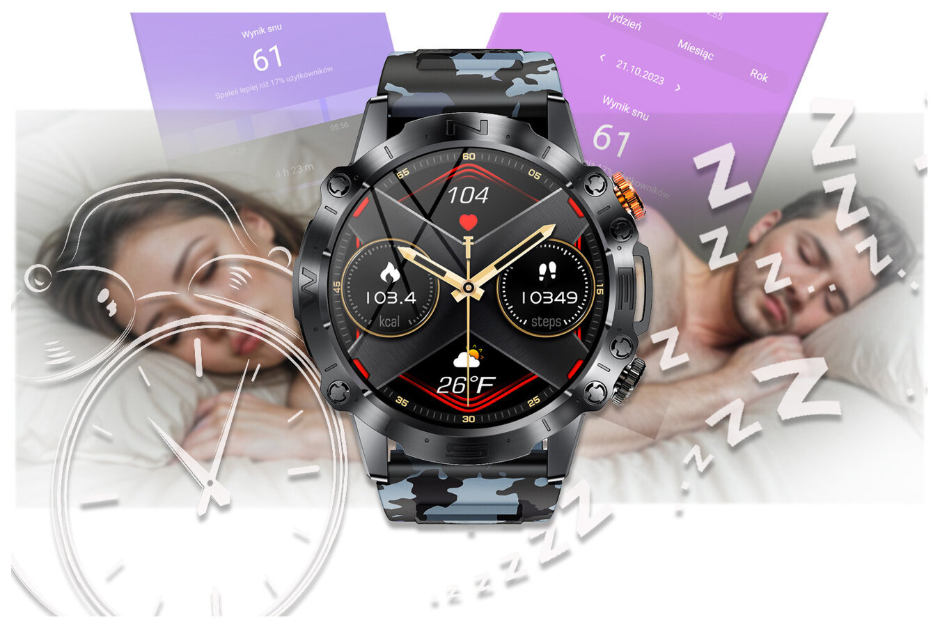 SMARTWATCH MĘSKI GRAVITY GT20-5 - AMOLED, DODATKOWY PASEK (sg024e)