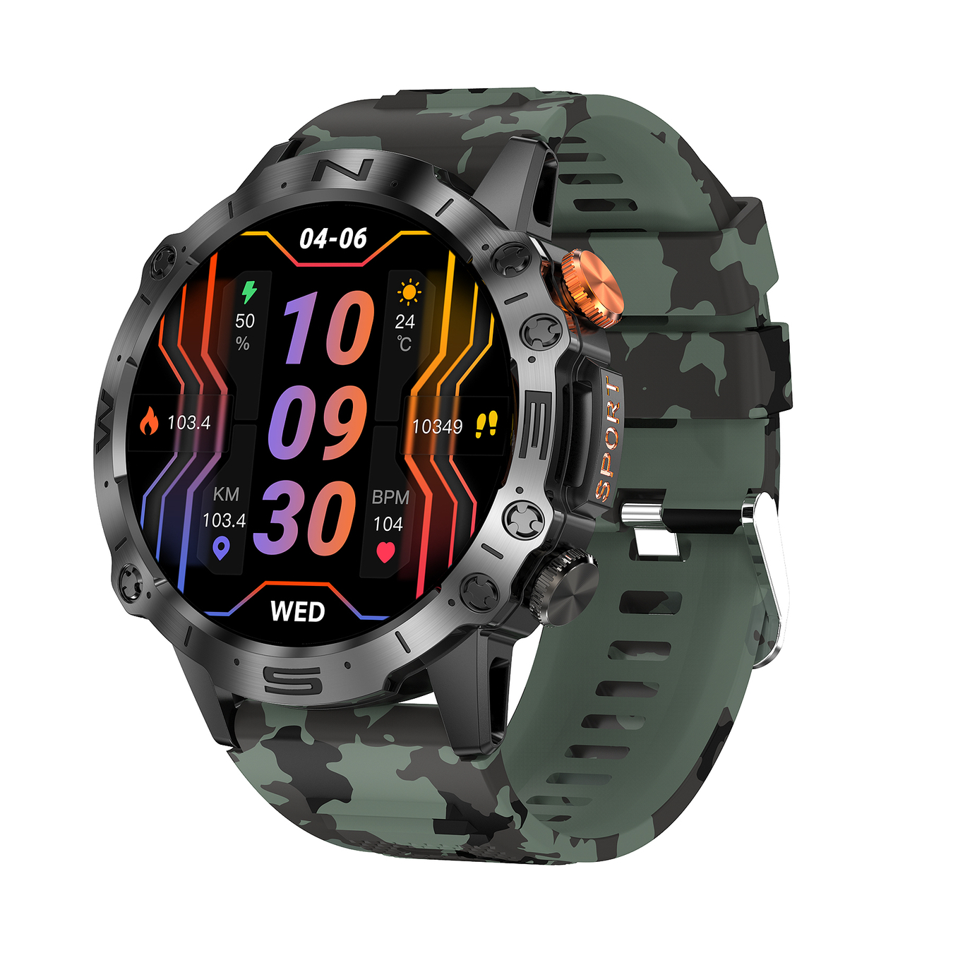 SMARTWATCH MĘSKI GRAVITY GT20-6 - AMOLED, DODATKOWY PASEK (sg024f)