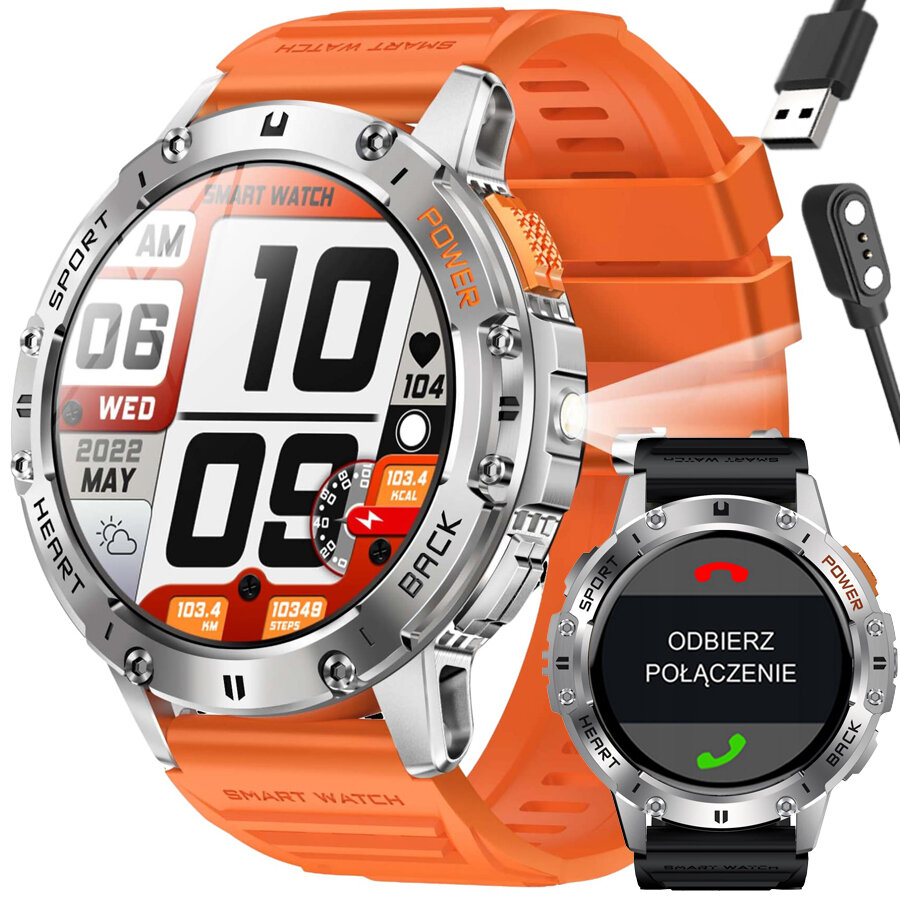 SMARTWATCH MĘSKI GRAVITY GT22-4 - AMOLED, DODATKOWY PASEK (sg030d)