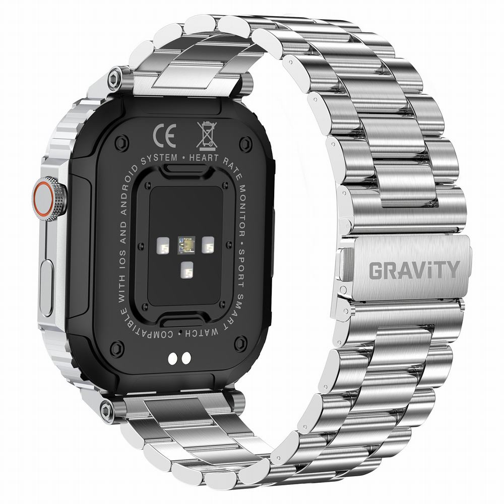 SMARTWATCH MĘSKI GRAVITY GT6-7 - WYKONYWANIE POŁĄCZEŃ, MONITOR SNU (sg020g)