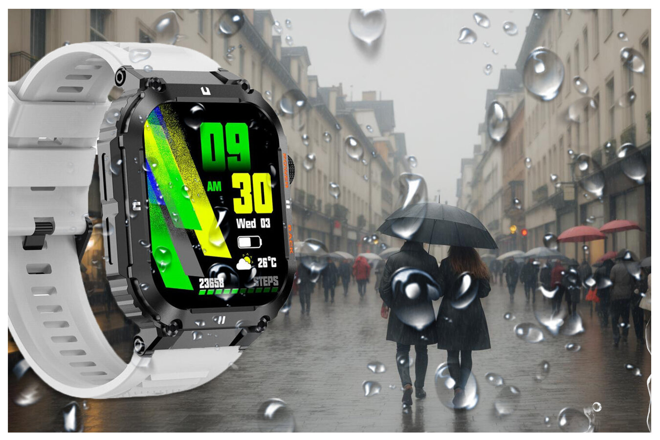 SMARTWATCH MĘSKI GRAVITY GT6-8 - WYKONYWANIE POŁĄCZEŃ, MONITOR SNU (sg020h)