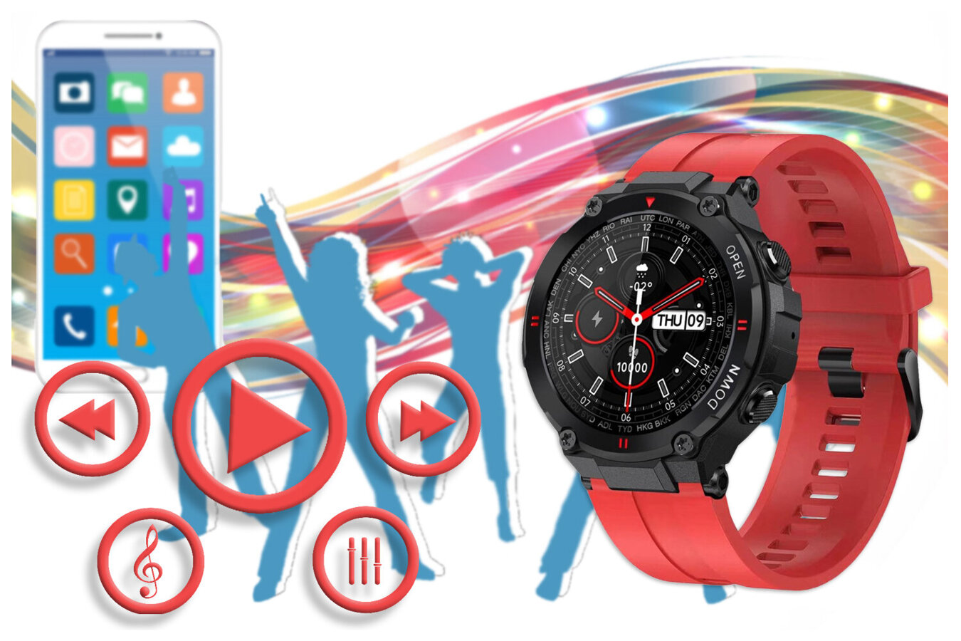 SMARTWATCH MĘSKI GRAVITY GT7-5 - WYKONYWANIE POŁĄCZEŃ (sg016e)