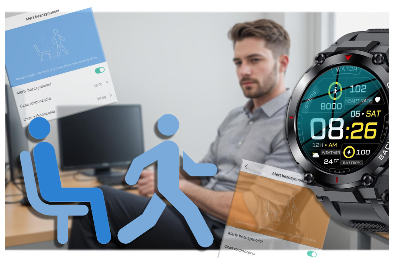 SMARTWATCH MĘSKI GRAVITY GT8-1 - z GPS (sg017a)