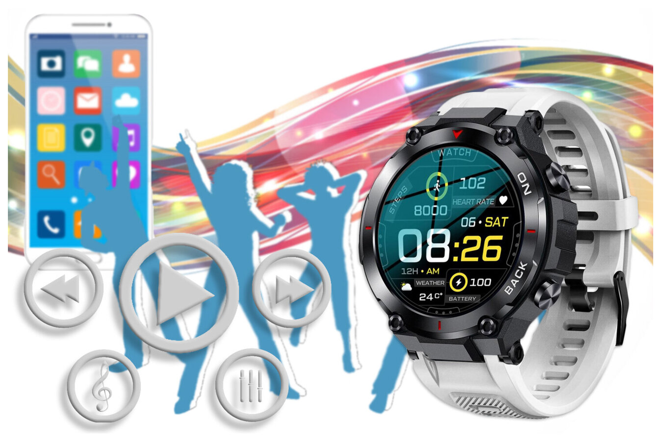 SMARTWATCH MĘSKI GRAVITY GT8-6 - z GPS (sg017f)