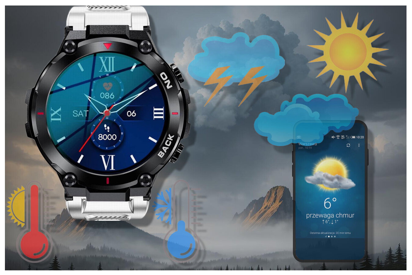 SMARTWATCH MĘSKI GRAVITY GT8-6 - z GPS (sg017f)