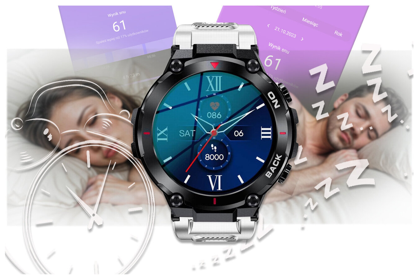 SMARTWATCH MĘSKI GRAVITY GT8-6 - z GPS (sg017f)