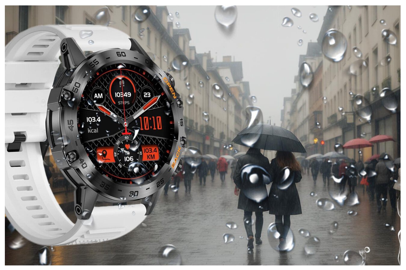 SMARTWATCH MĘSKI GRAVITY GT9-10 - WYKONYWANIE POŁĄCZEŃ, CIŚNIENIOMIERZ (sg021j)