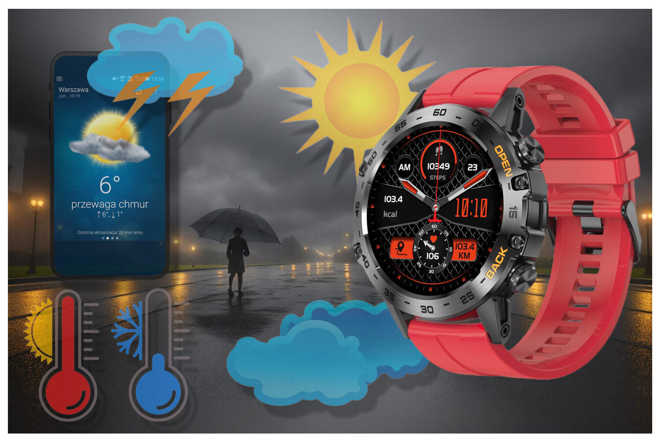 SMARTWATCH MĘSKI GRAVITY GT9-11 - WYKONYWANIE POŁĄCZEŃ, CIŚNIENIOMIERZ (sg021k)