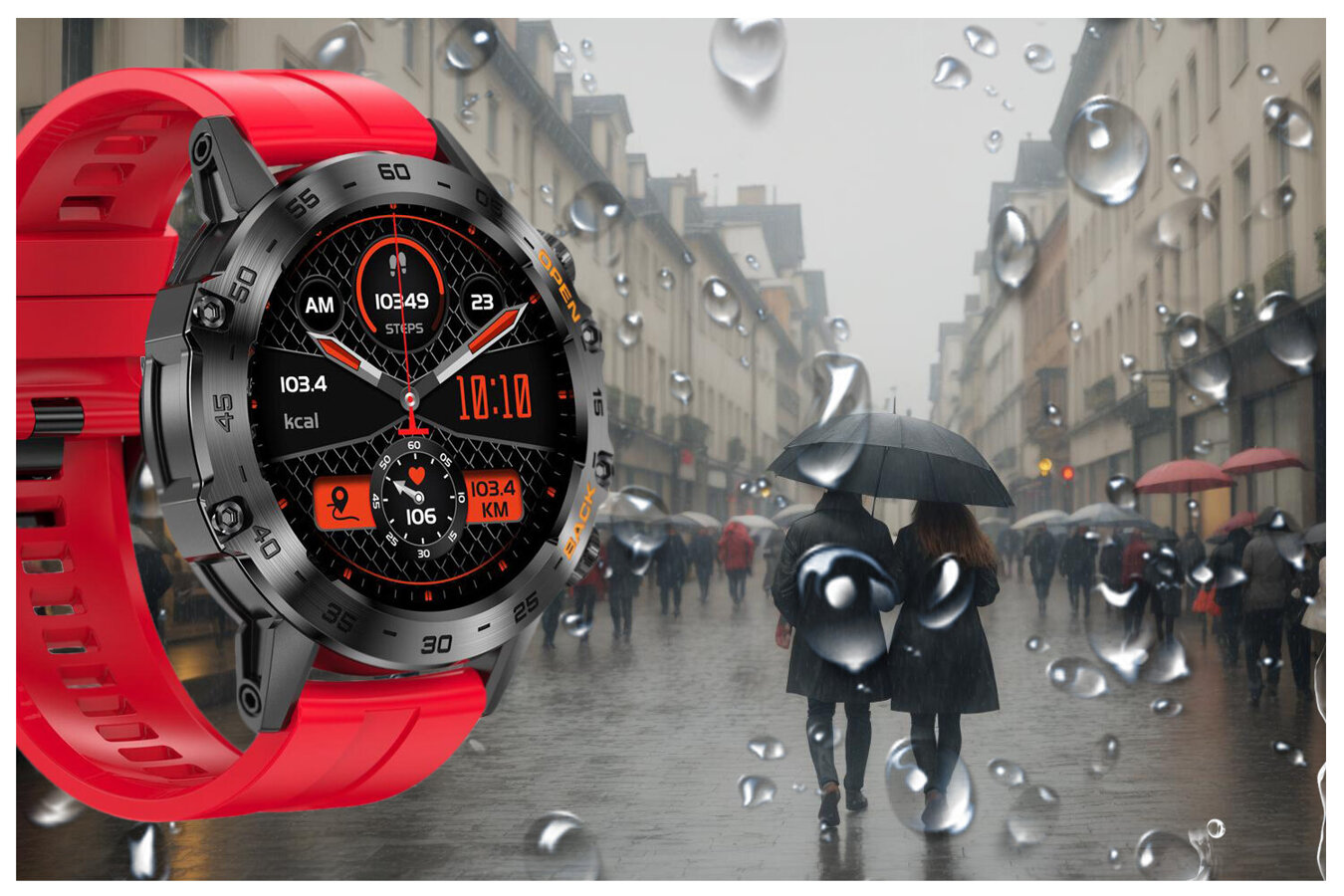 SMARTWATCH MĘSKI GRAVITY GT9-11 - WYKONYWANIE POŁĄCZEŃ, CIŚNIENIOMIERZ (sg021k)