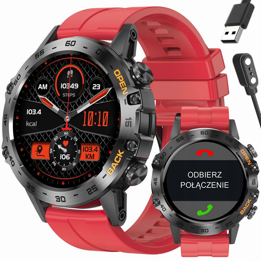 SMARTWATCH MĘSKI GRAVITY GT9-11 - WYKONYWANIE POŁĄCZEŃ, CIŚNIENIOMIERZ (sg021k)