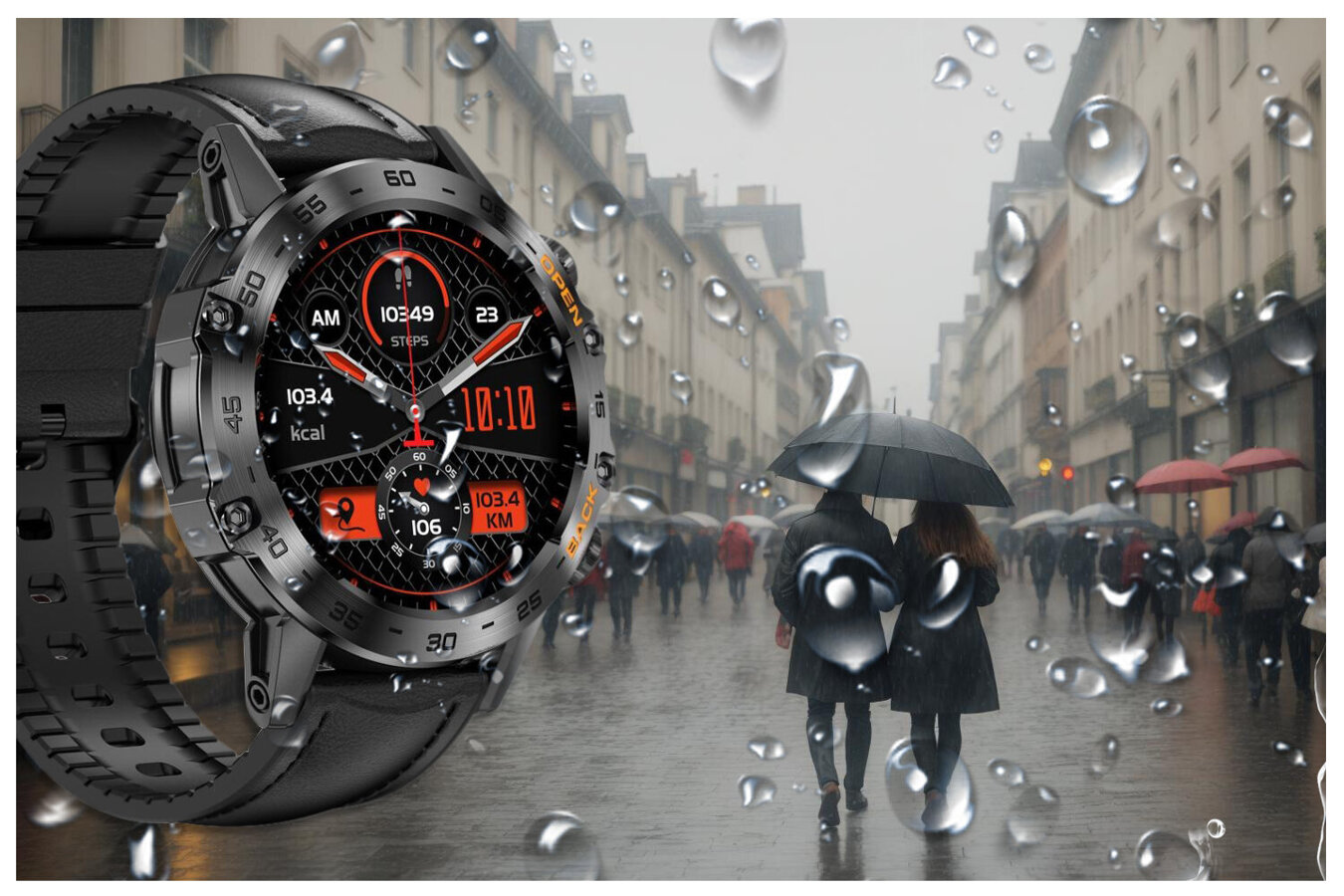 SMARTWATCH MĘSKI GRAVITY GT9-5 - WYKONYWANIE POŁĄCZEŃ, CIŚNIENIOMIERZ (sg021e)