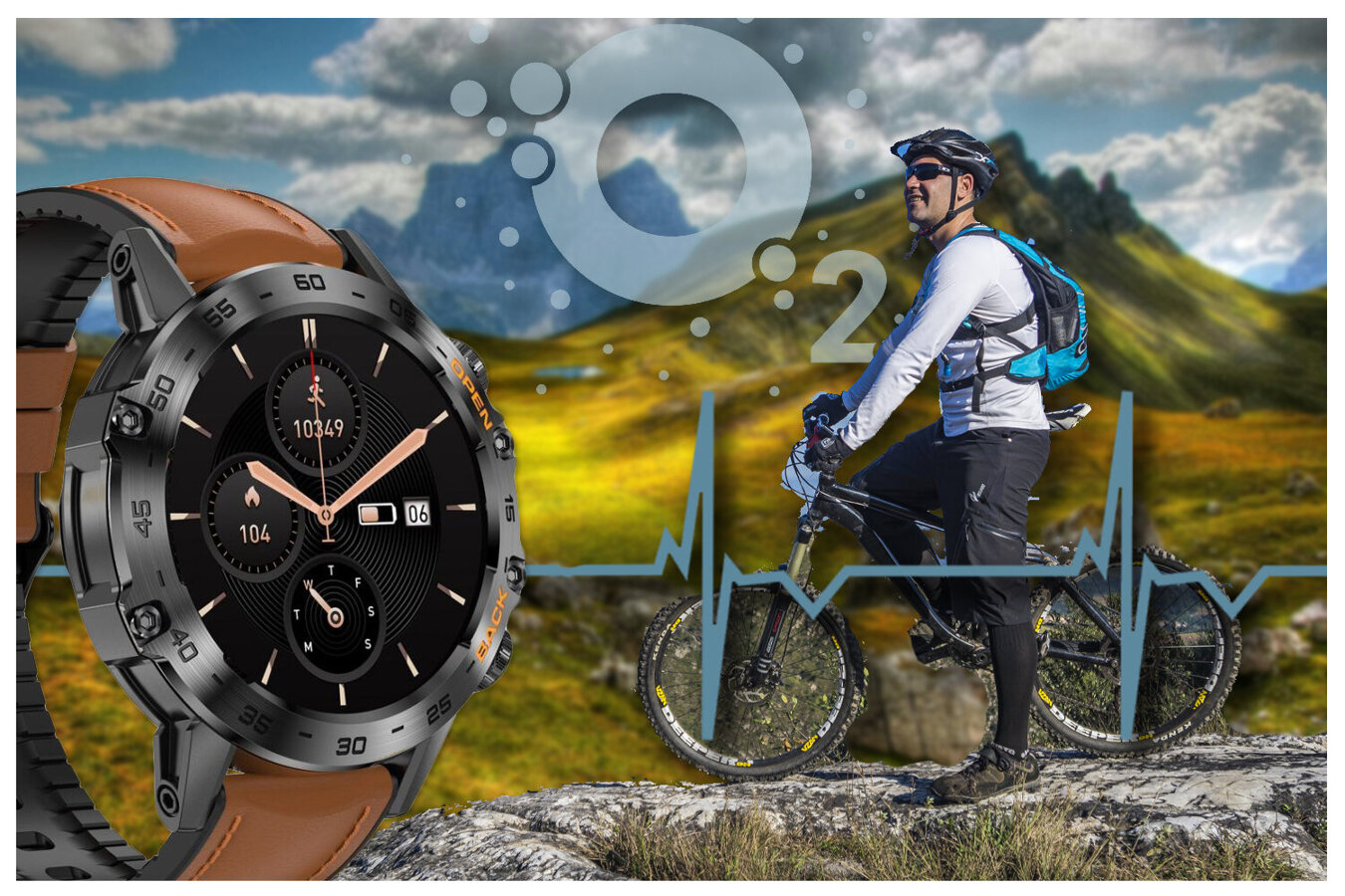 SMARTWATCH MĘSKI GRAVITY GT9-7 - WYKONYWANIE POŁĄCZEŃ, CIŚNIENIOMIERZ (sg021g)