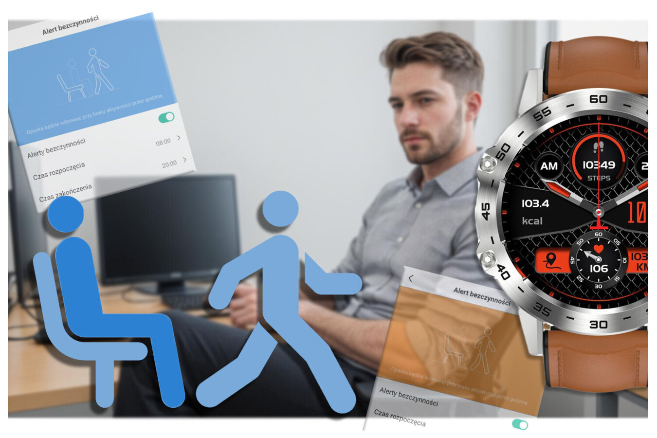 SMARTWATCH MĘSKI GRAVITY GT9-8 - WYKONYWANIE POŁĄCZEŃ, CIŚNIENIOMIERZ (sg021h)