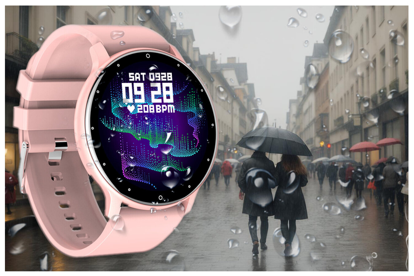 SMARTWATCH UNISEX GRAVITY GT1-1 - PULSOMETR, WŁASNE TARCZE (sg015a)