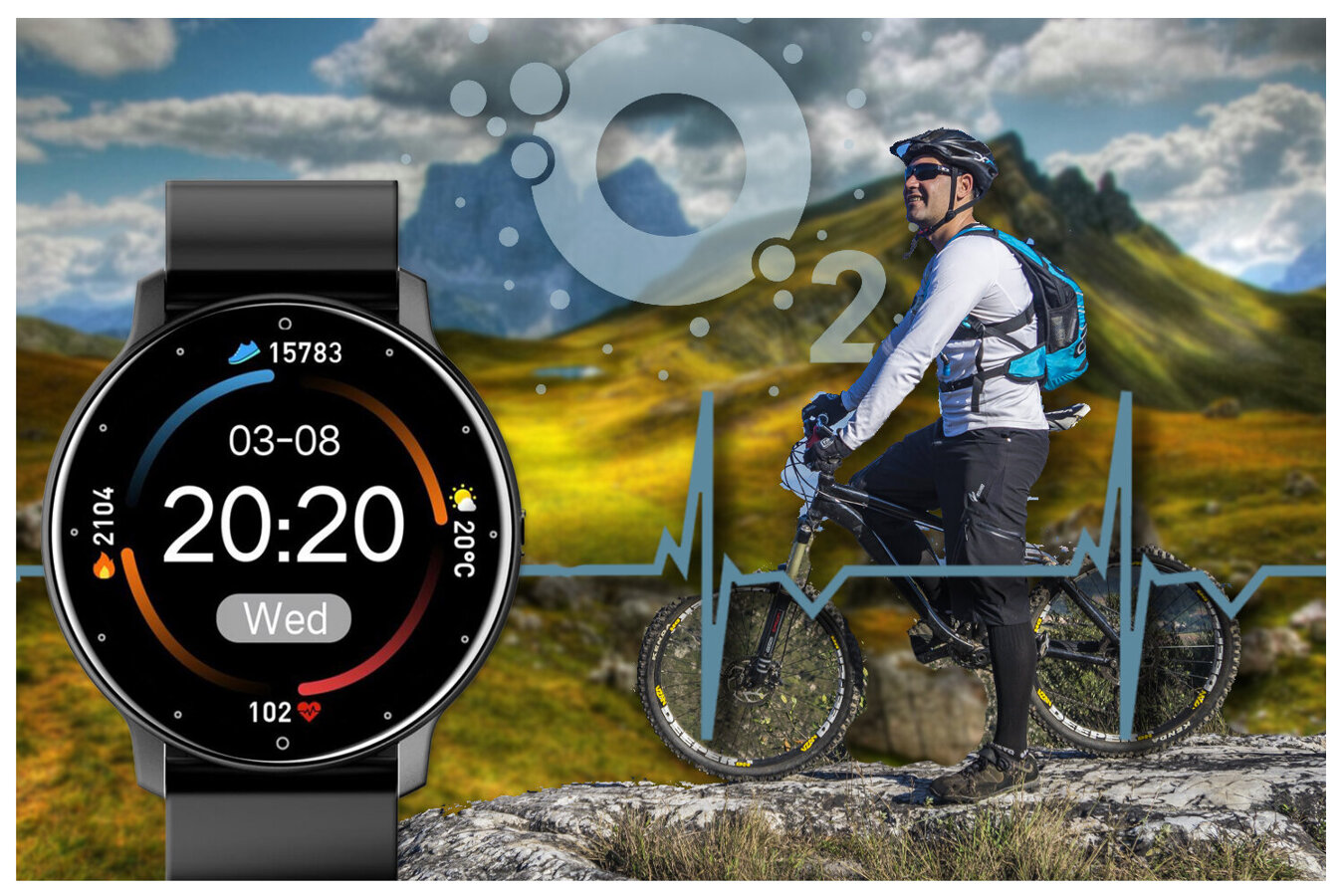 SMARTWATCH UNISEX GRAVITY GT1-3 - PULSOMETR, WŁASNE TARCZE (sg015c)