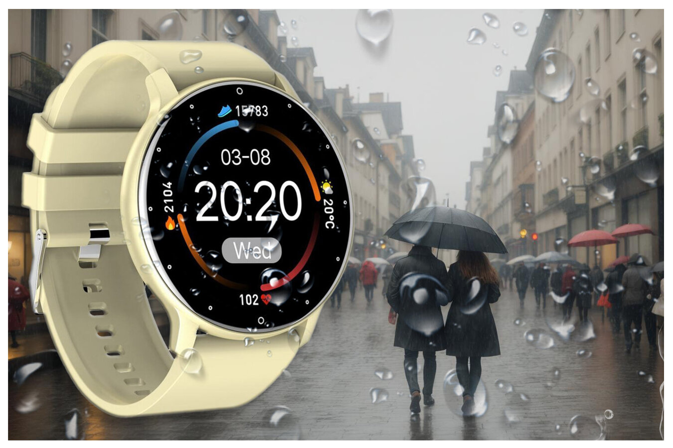 SMARTWATCH UNISEX GRAVITY GT1-6 - PULSOMETR, WŁASNE TARCZE (sg015f)