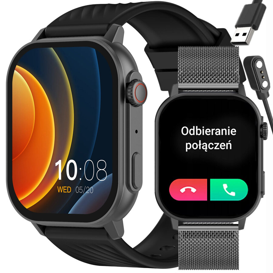 SMARTWATCH UNISEX GRAVITY GT15-5 - ROZMOWY BLUETOOTH, DODATKOWY PASEK (sg029e)