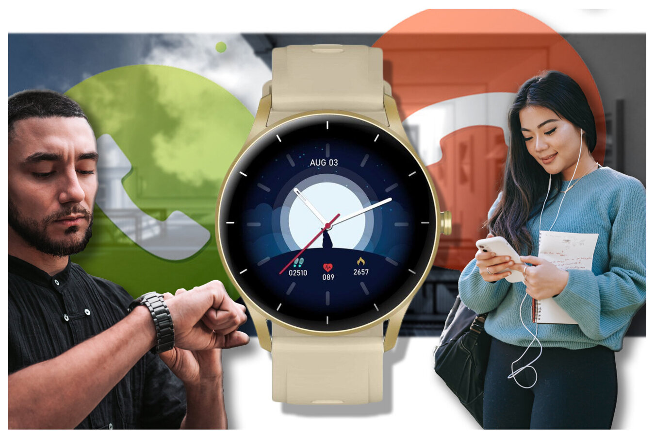 SMARTWATCH UNISEX GRAVITY GT2-4 - ROZMOWY BLUETOOTH, WŁASNE TARCZE (sg019d)