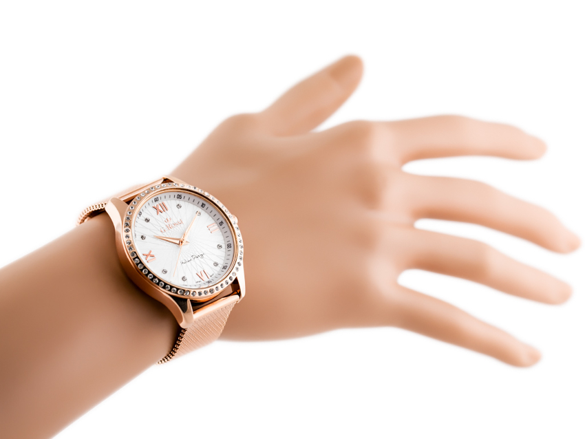 ZEGAREK G. ROSSI - 6748B-3D3 (zg788d) rose gold + BOX