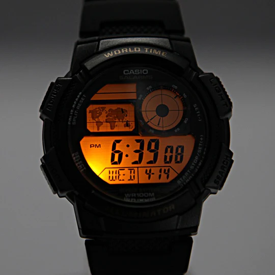 ZEGAREK MĘSKI CASIO AE-1000W 4BV (zd073d) - WORLD TIME + BOX