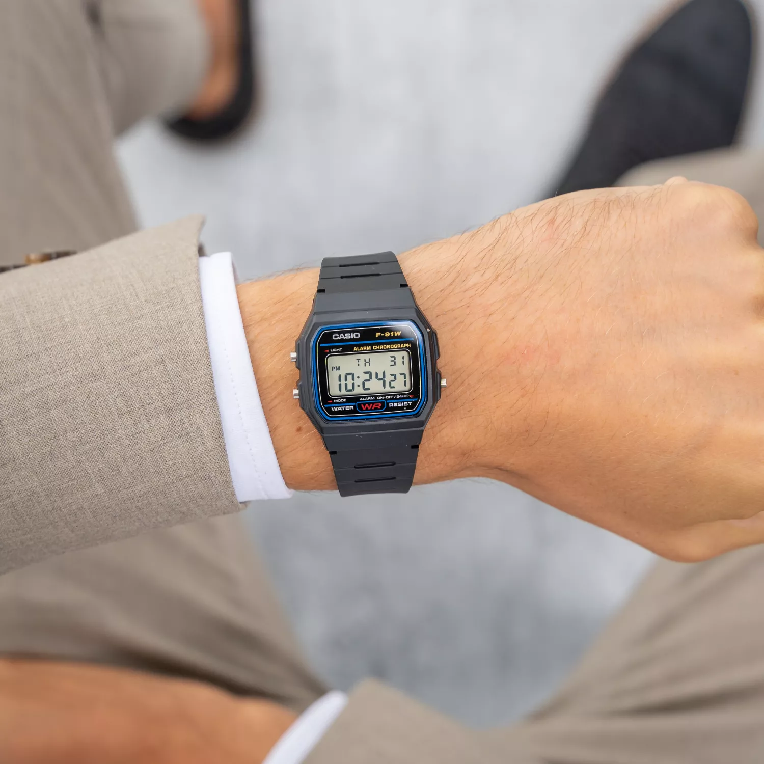 ZEGAREK MĘSKI CASIO F-91W-1YER (zd086a) - KLASYKA + BOX