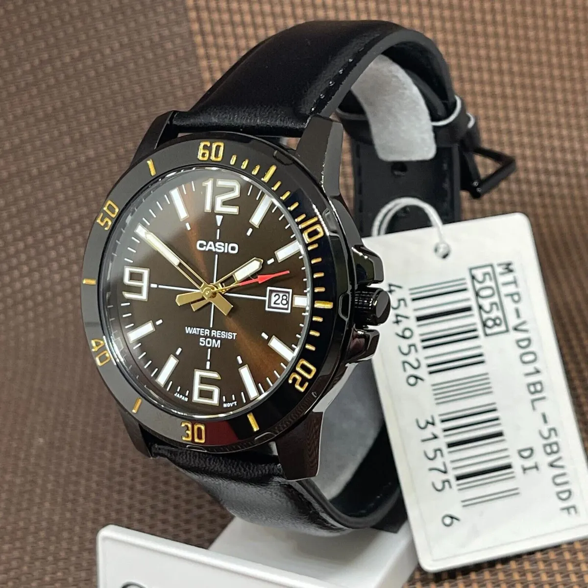 ZEGAREK MĘSKI CASIO MTP-VD01BL-5B (zd169b) + BOX