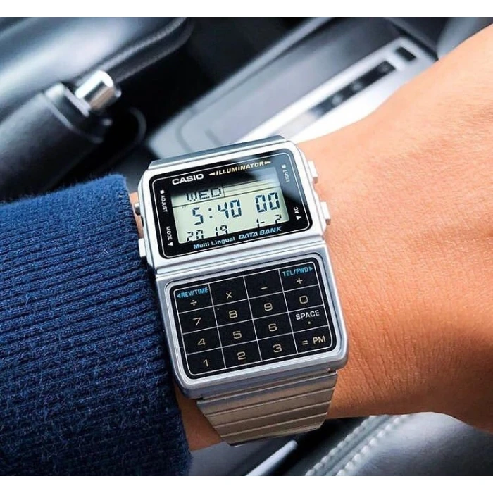 ZEGAREK MĘSKI CASIO VINTAGE DATABANK DBC-611-1D + BOX