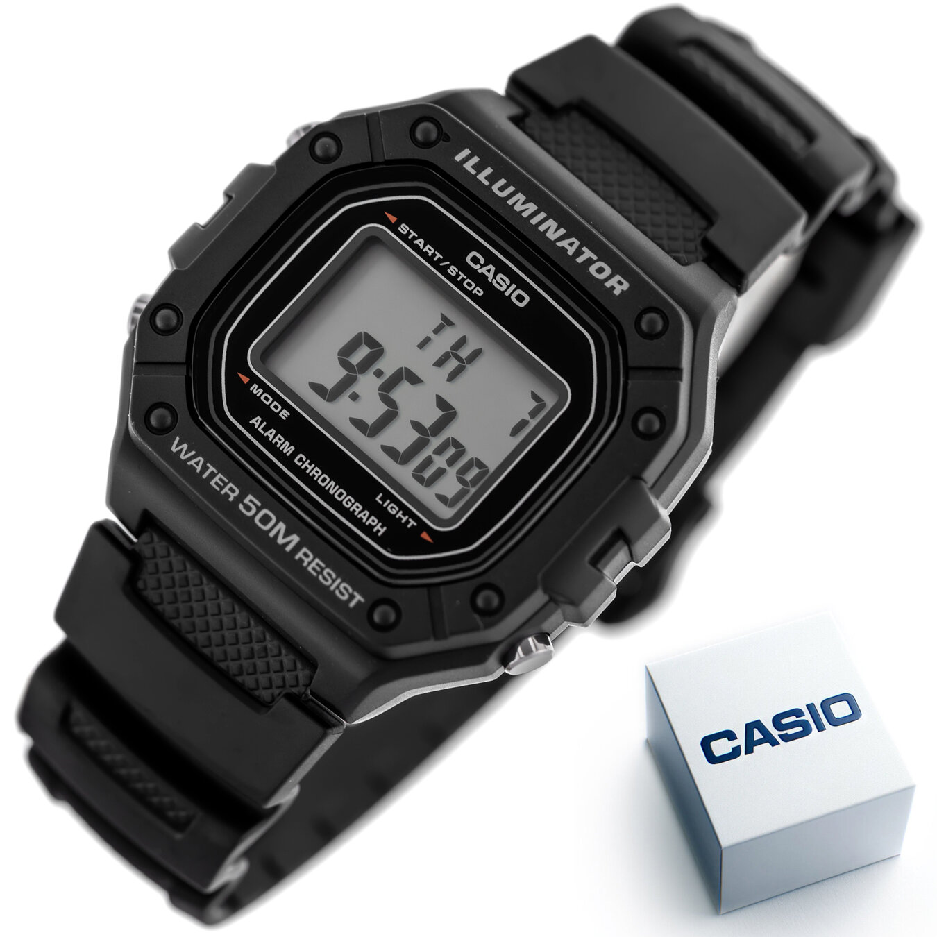 ZEGAREK MĘSKI CASIO W-218H-1A + BOX