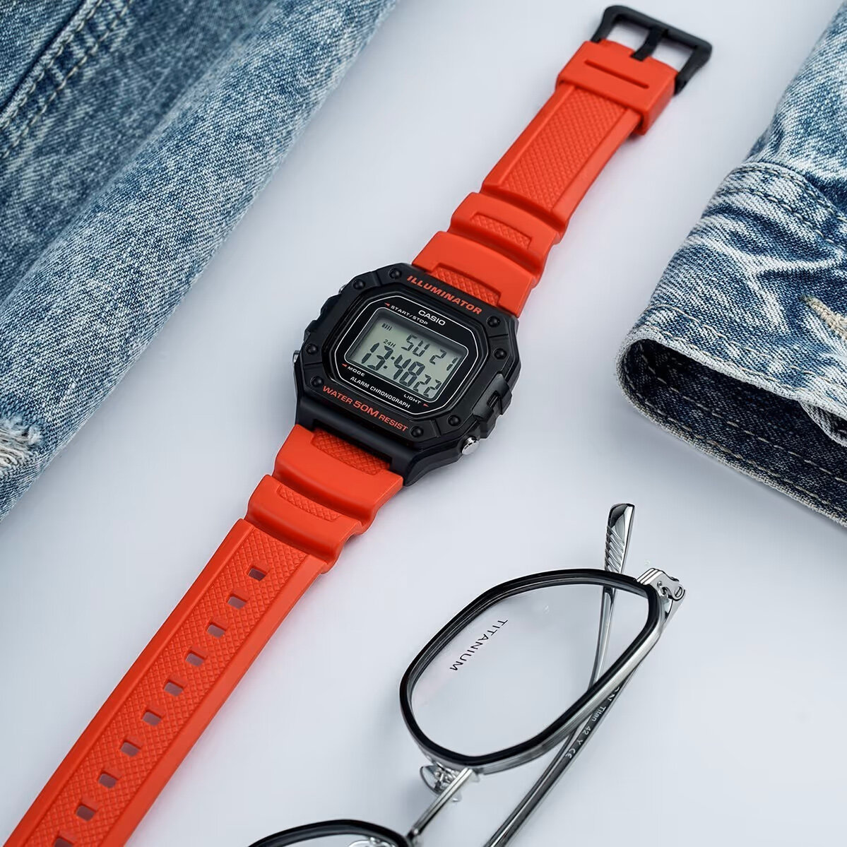 ZEGAREK MĘSKI CASIO W-218H-4B + BOX