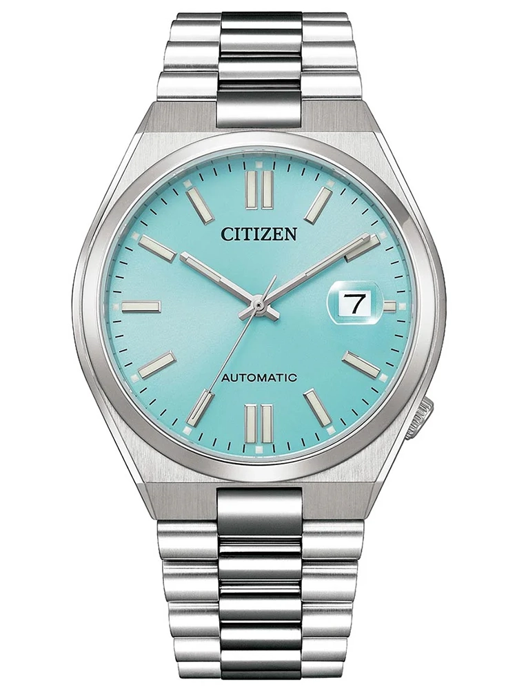 ZEGAREK MĘSKI CITIZEN Tsuyosa Turquoise Blue NJ0151-88M - AUTOMAT SZAFIR