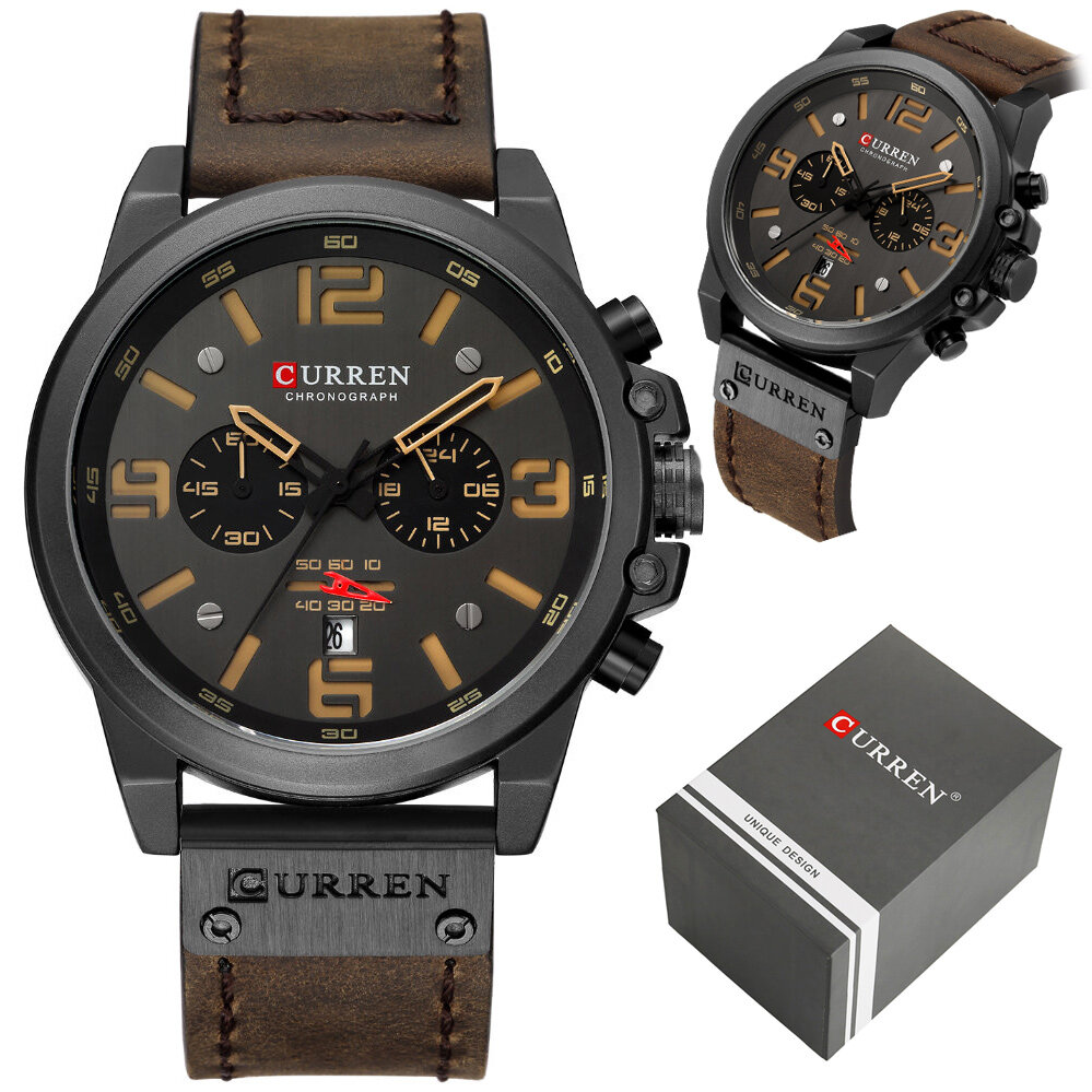 ZEGAREK MĘSKI CURREN 8314 - CHRONOGRAF (zc034c) + BOX