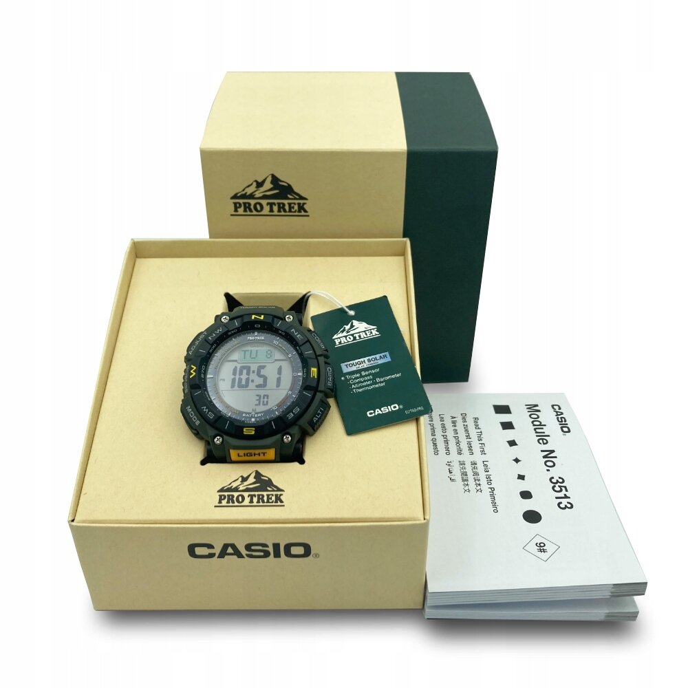 ZEGAREK MĘSKI Casio Pro-Trek SOLAR PRG-340-3ER + BOX