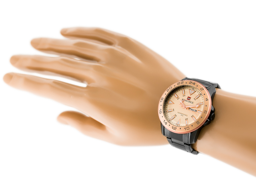 ZEGAREK MĘSKI NAVIFORCE - NF9109 (zn064e) - rosegold/black