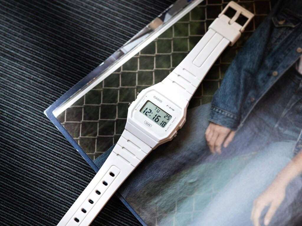 ZEGAREK UNISEX CASIO F-91WB-7A + BOX