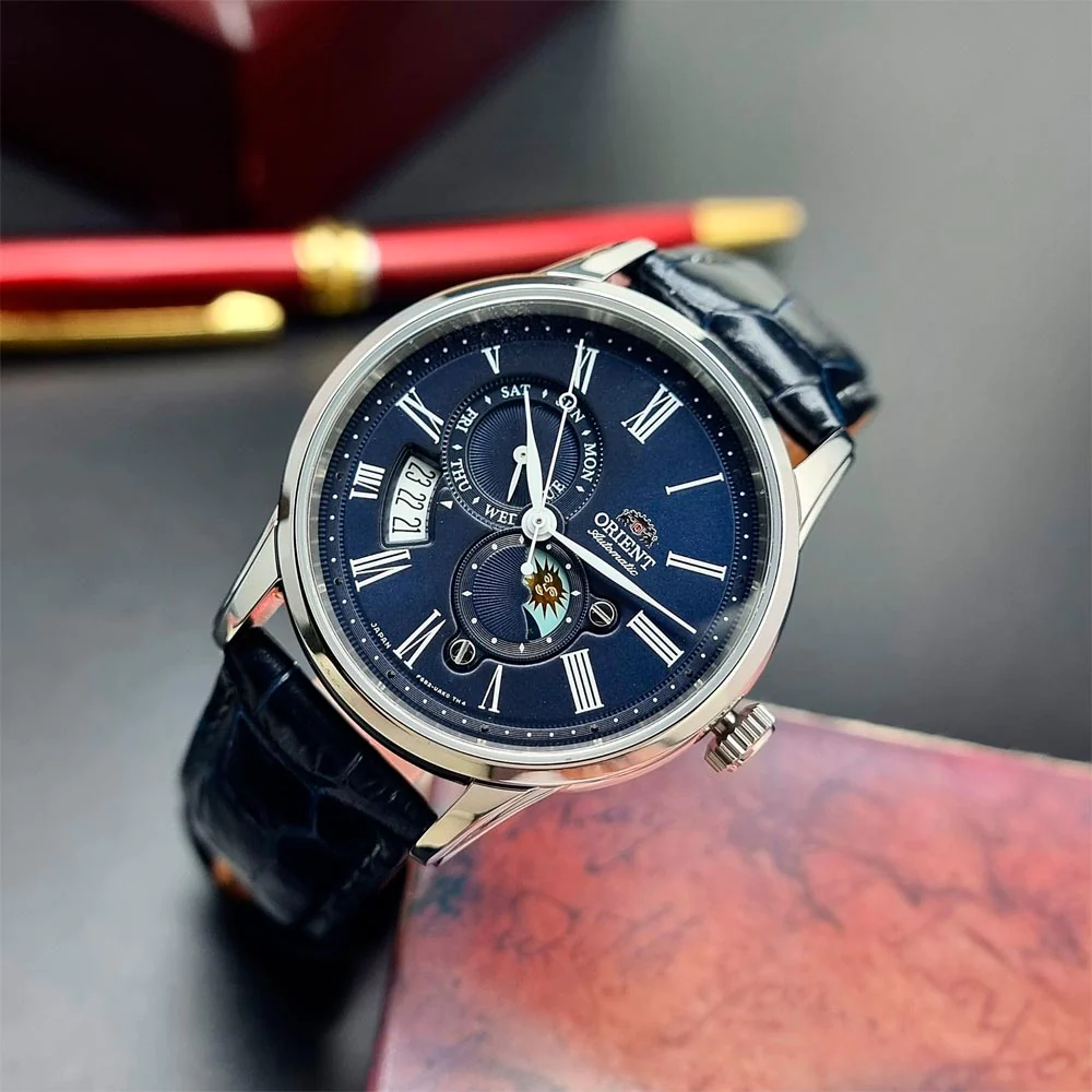 Zegarek Męski Orient Classic Sun & Moon  RA-AK0011D10B + BOX