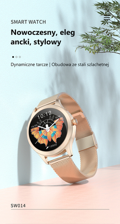 SMARTWATCH DAMSKI G. Rossi SW014-2 rosegold (sg009b)