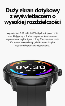 SMARTWATCH MĘSKI G. Rossi SW018-4 black/red (sg012d) WŁASNE TARCZE