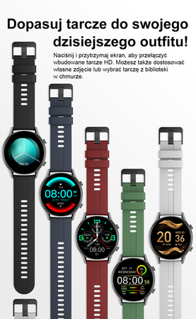 SMARTWATCH MĘSKI G. Rossi SW019-3 black/red (sg014c) PROWADZENIE ROZMÓW